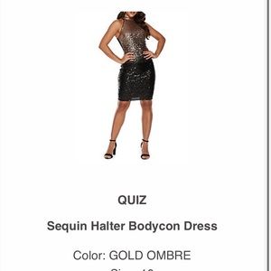 Sequin gold hombre bodycon dress